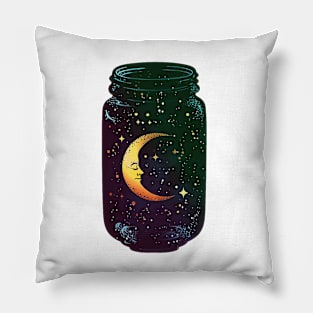 Whimsical Moon - Galaxy Jar Pillow