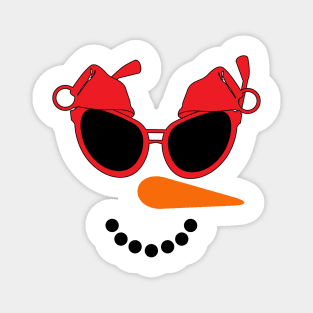 Christmas snowman face Magnet