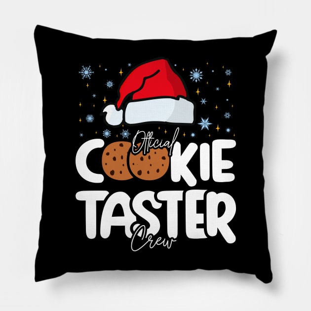 Official Cookie Taster Crew - Funny And Sweet Christmas Design Pillow by BenTee