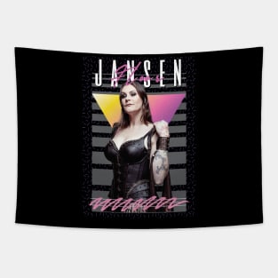 Floor Jansen Retro Style Fan Art Tapestry