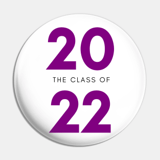 Class Of 2022 Graduate. Simple Typography Purple Graduation 2022 Design. Pin