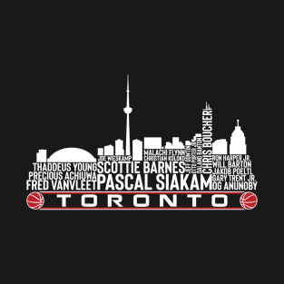 Toronto Basketball Team 23 Player Roster, Toronto City Skyline T-Shirt