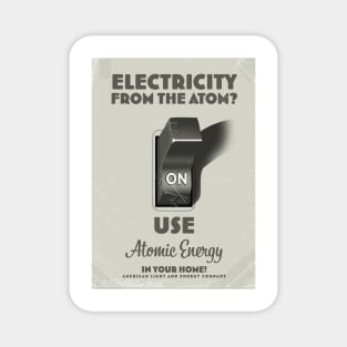 Atomic Age electricity poster. Magnet