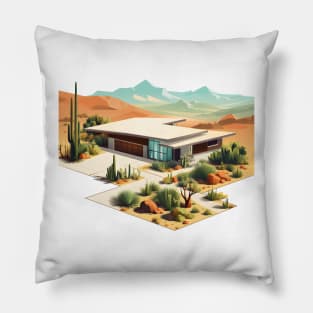 Desert Oasis: Mid-Century Vibes Pillow