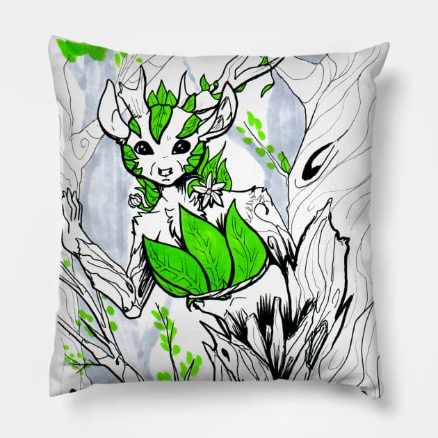 Forest Queen Pillow by Temrin