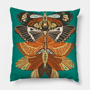 BOHO BUTTERFLY COLLAGE ART Pillow