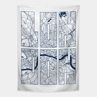 London, England City Map Typography - Coastal Tapestry