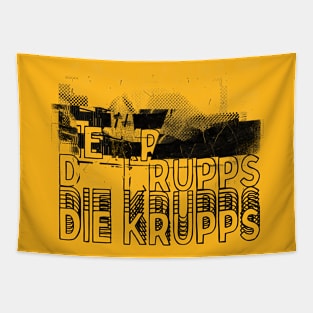 Die Krupps / Original Glitch Style Fan Art Design Tapestry