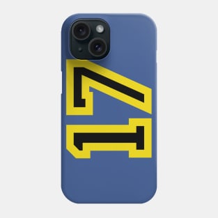 Sports Shirt #17 (Yellow and Black Letters) Phone Case