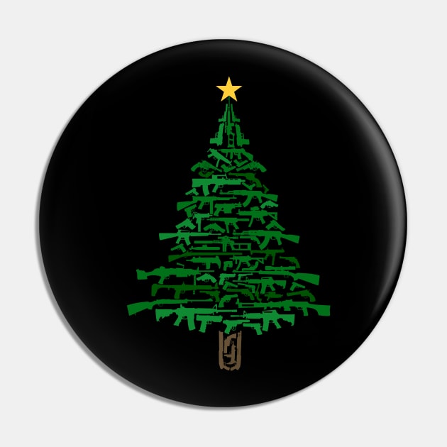 Guns Christmas Tree Pin by jodesigners