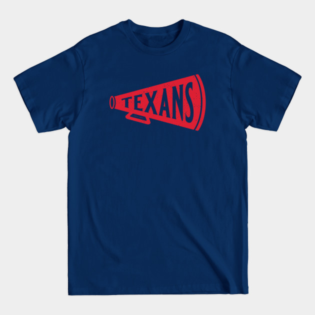 Disover Vintage Megaphone - Houston Texans (Red Texans Wordmark) - Houston Texans - T-Shirt