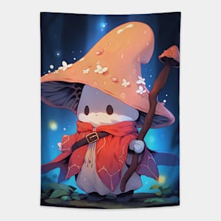 Mushroom Wizard Forest Tapestry