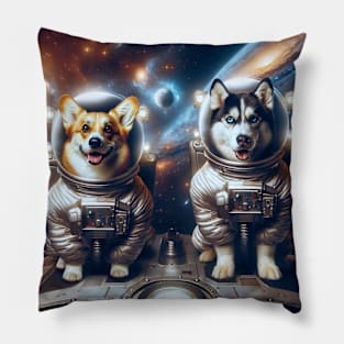 Space Dogs Pillow