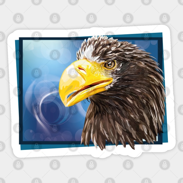 Eagle Bird Bald Eagle Head' Sticker