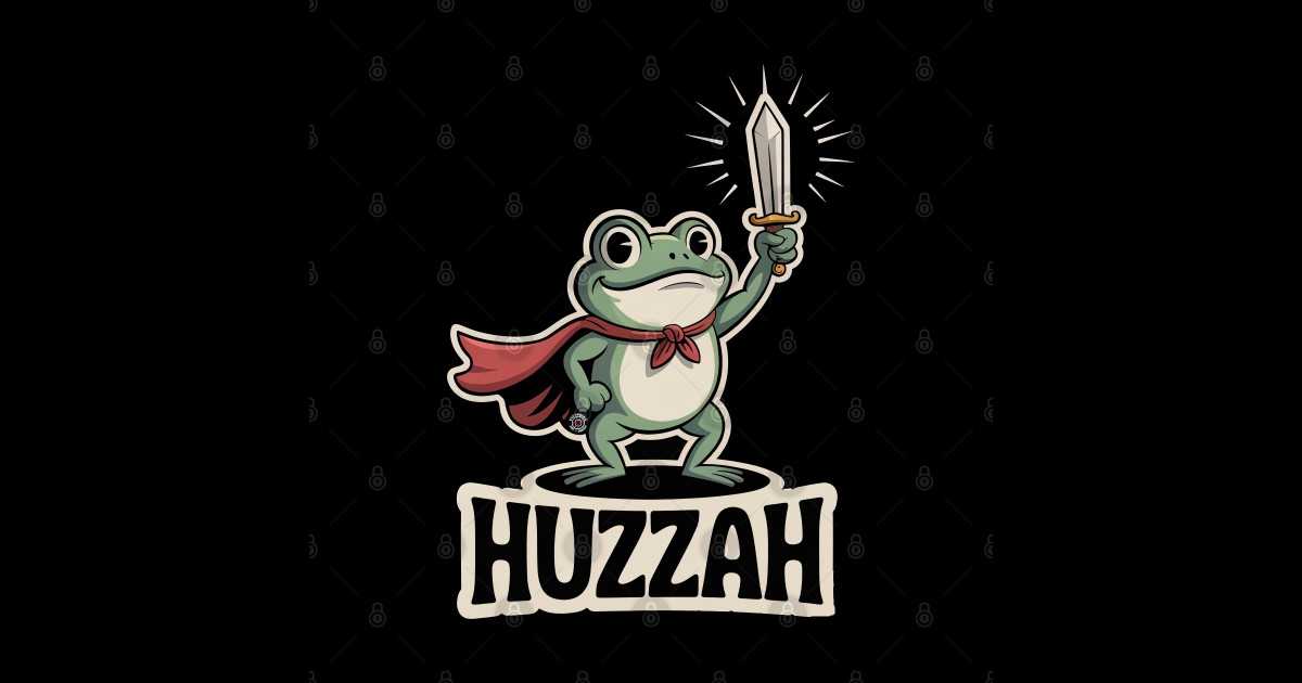 Huzzah Frog - Eye Voodoo - Huzzah Frog - Sticker | TeePublic