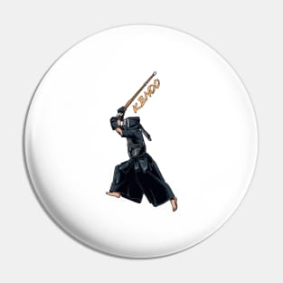 Kendo fighters with shinai - Kendo Pin