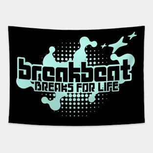 BREAKBEAT  - Breaks For Life (Mint Green) Tapestry