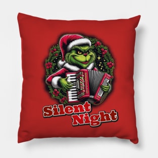 Grinch plays accordion Pillow