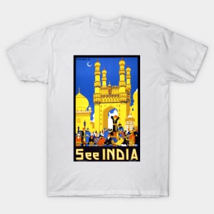  Nagpur India Retro Cutout Souvenir Vintage T-Shirt