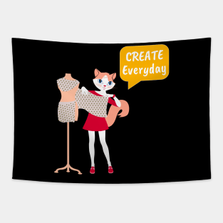 Fashion Designer Cat- Create Everyday Tapestry