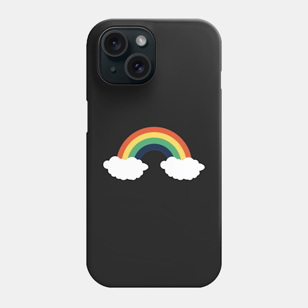 Rainbow and fluffy clouds pattern Phone Case by LukjanovArt