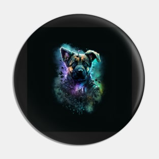 German Shepard Puppy doggy dog Sci-fi Pin