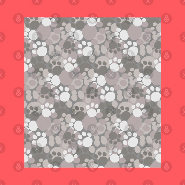 Camouflage pawprint pattern. by CraftCloud