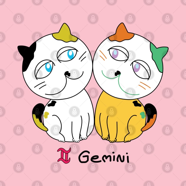 Gemini zodiac funny cat by BonusSingh