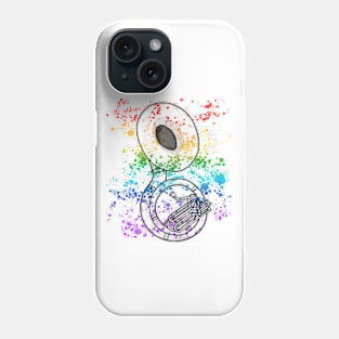 Sousaphone Rainbow Colours Sousaphonist Brass Musician Phone Case