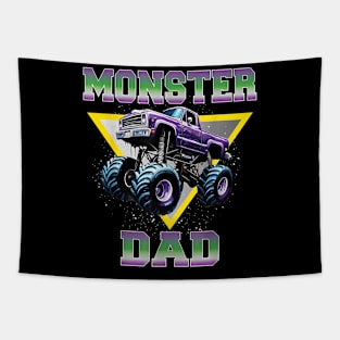 Monster Truck Dad Fathers Day Monster Truck Are My Jam Tapestry
