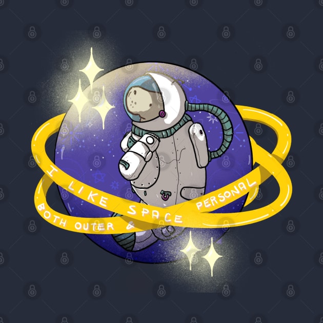 Astronaut manatee in space: I like space both outer & personal! by tostoini
