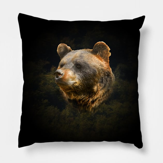 Brown bear Pillow by Guardi