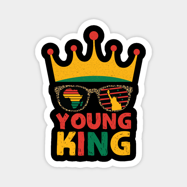 Young King Black King Magnet by The WYLD Tribe