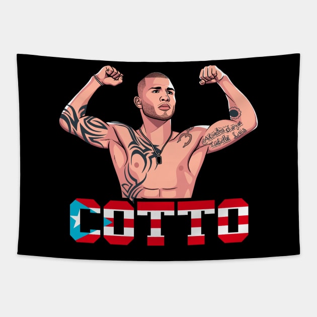 Miguel Cotto Tapestry by liomal