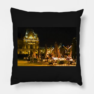 Impressionist View of Dining Out In Paris Pillow