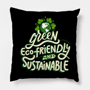 green, eco friendly and sustainable Pillow