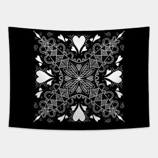 Hearts Mandala Tapestry