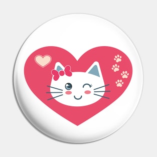 My kitten in my heart Pin