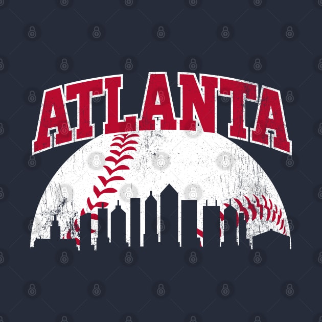 Vintage Atlanta Skyline City Gameday Retro Vintage USA by DetourShirts