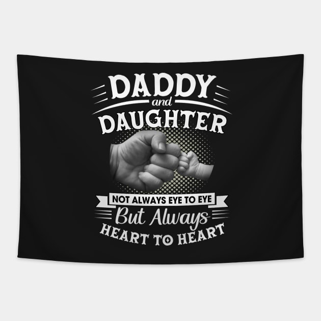 Dad and daughter not always eye to eye but always heart to heart Tapestry by TEEPHILIC