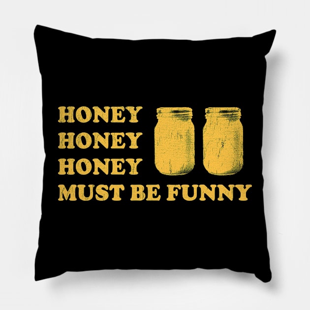 Honey Honey Honey Must Be Funny - Beekeeper Pillow by stressedrodent