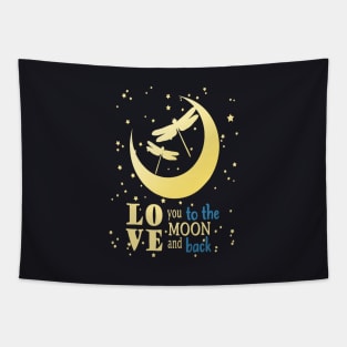 Love You To The Moon And Back Daughter Tapestry