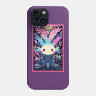 Cute Axolotl Anime Art Design | Cute Animals | Axolotl Hentaii Chibi Kawaii Design Phone Case