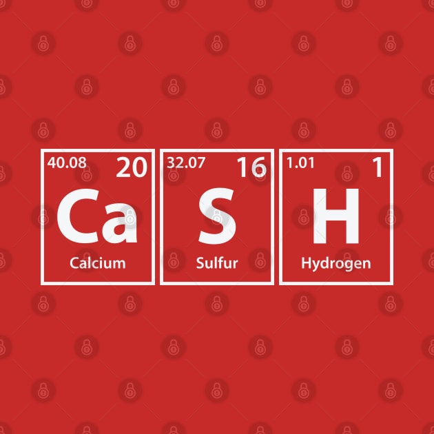 Cash (Ca-S-H) Periodic Elements Spelling by cerebrands