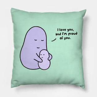 Hug - I Love You (Mint Green) Pillow