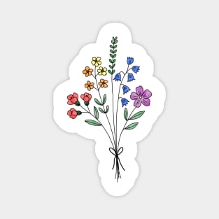 Subtle pride flower bouquet Magnet