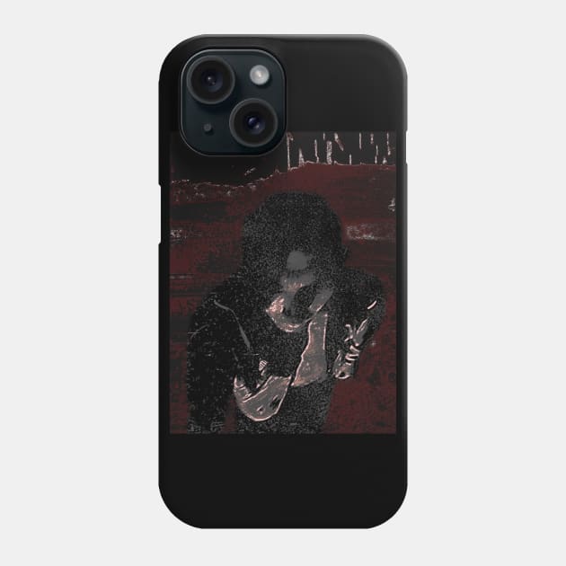 Portrait, digital collage and special processing. Guy in sport suit, bare chest. Dark weird world. Red, white and gray. Phone Case by 234TeeUser234