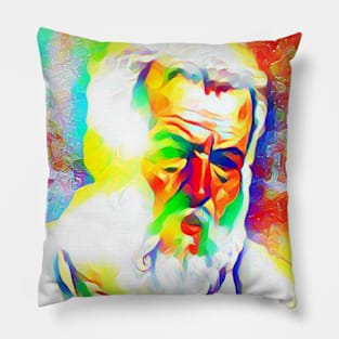 Anaximander Colourful Portrait | Anaximander Artwork 10 Pillow
