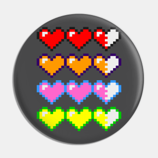 Pixel Hearts Pin