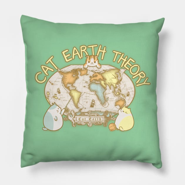 Cat Earth Theory I Pillow by Ionfox